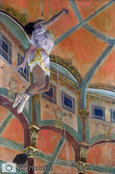 Miss La La at the Cirque Fernando Edgar Degas - Click Image to Close