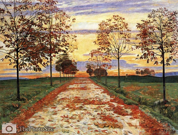 Autumn evening Ferdinand Hodler - Click Image to Close