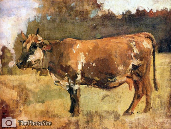 Cow on a pasture Ferdinand Hodler - Click Image to Close