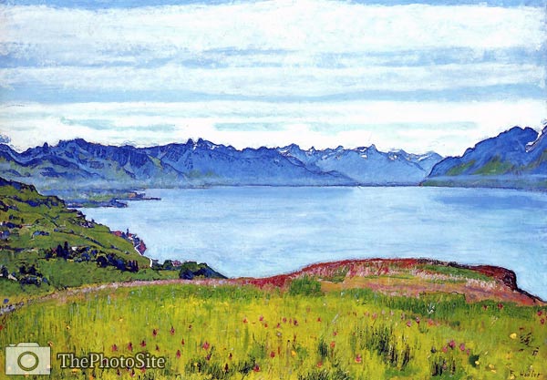 Landscape with view against Ferdinand Hodler - Click Image to Close