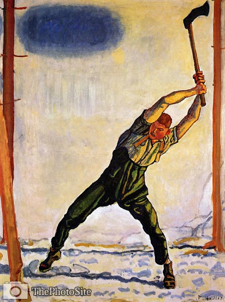 Woodcutter Ferdinand Hodler - Click Image to Close