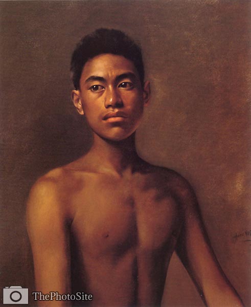 Hawaiian Fisher Boy Hubert Vos - Click Image to Close