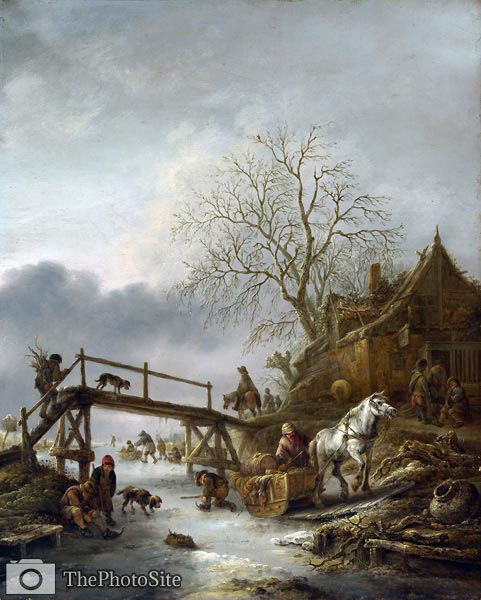 A Winter Scene Isack van Ostade - Click Image to Close