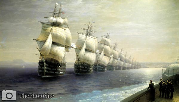Parade of the Black Sea Fleet in 1849 Ivan Aivazovsky - Click Image to Close