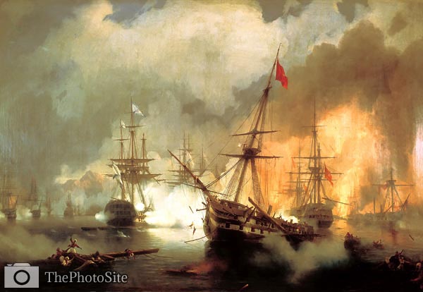 Sea battle at Navarino on October 2, 1827 Ivan Aivazovsky - Click Image to Close