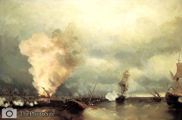 Sea battle near Vyborg, June 29, 1790 Ivan Aivazovsky - Click Image to Close