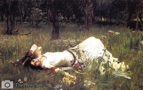 Ophelia 1889 John William Waterhouse - Click Image to Close
