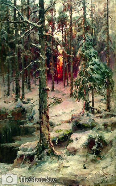 Winter. Pinery Julius Sergius von Klever - Click Image to Close