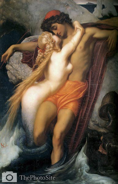 The Fisherman and the Syren Frederic Leighton - Click Image to Close