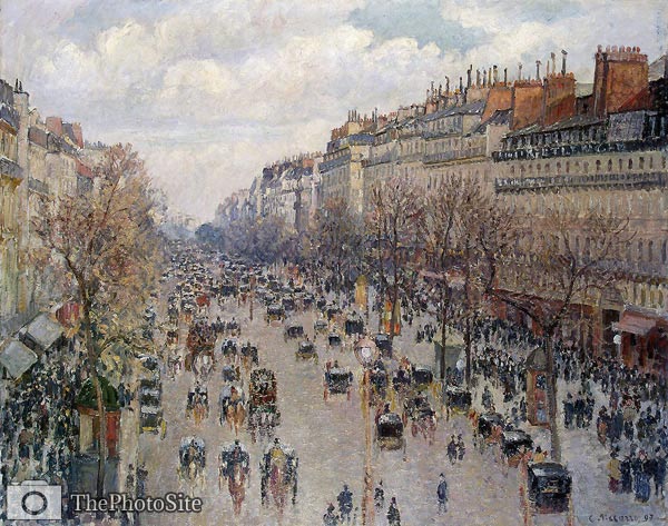 The Boulevard Montmartre in Paris Camille Pissarro - Click Image to Close