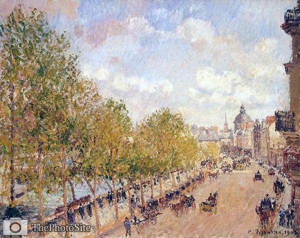 Quay of Malaquais in the Sunny Afternoon Camille Pissarro - Click Image to Close