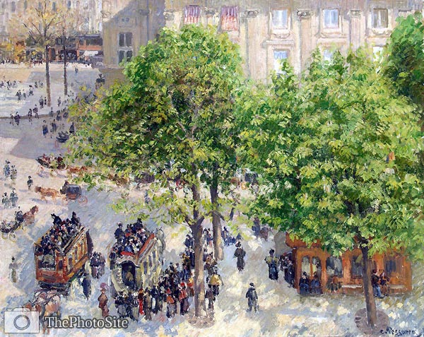 Place du Theatre Francais, Paris Camille Pissarro - Click Image to Close