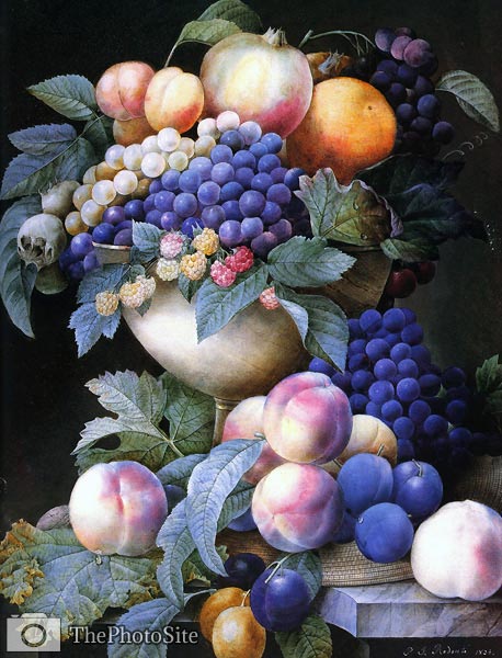 Grapes in a Vase Pierre-Joseph Redoute - Click Image to Close