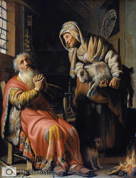 Tobit and Anna with a Kid Rembrandt - Click Image to Close