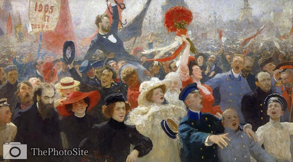 Demonstration 17 October 1905 Ilya Repin - Click Image to Close