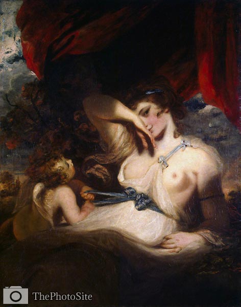 Cupid Untying the Girdle of Venus Joshua Reynolds - Click Image to Close