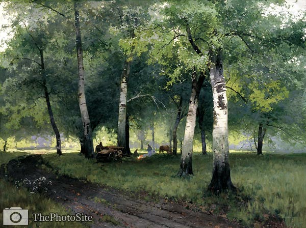 Birch forest Andrei Nikolaevich SCHILDER - Click Image to Close