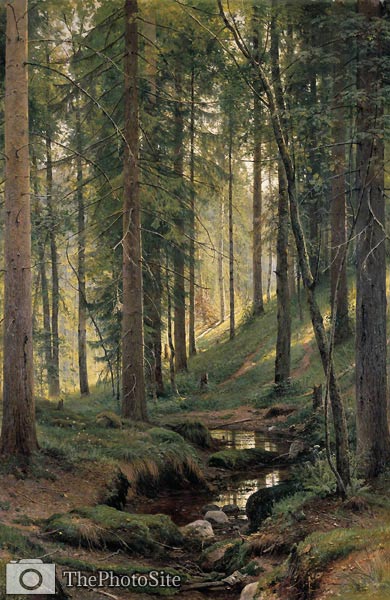 Brook in Forest Shishkin, Ivan Ivanovich - Click Image to Close