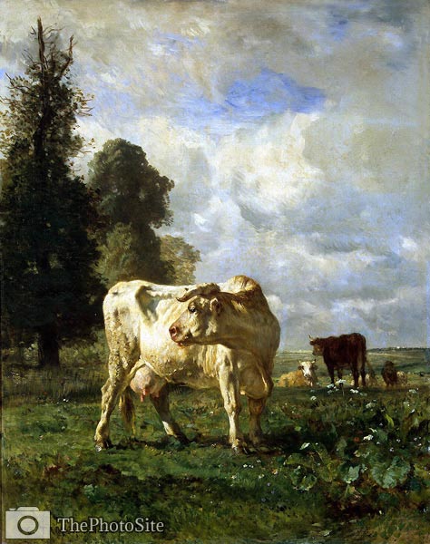 Cows in the field Constant Troyon - Click Image to Close