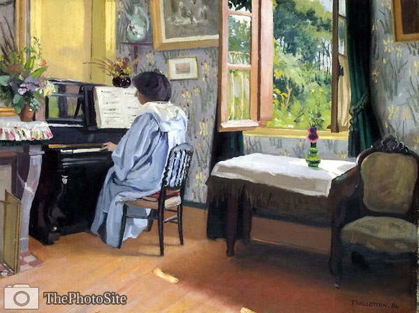 Woman at the piano Felix Vallotton - Click Image to Close