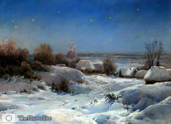 Ukrainian night. Winter Welz Ivan - Click Image to Close