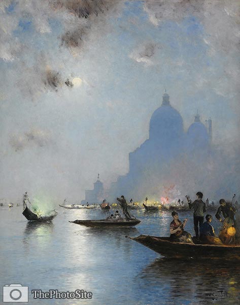 Venedig I skymning Wilhelm von Gegerfelt - Click Image to Close