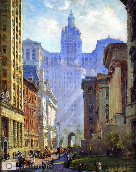 Chambers Street and the Muncipal Building NYC Colin Campbell Coo - Click Image to Close