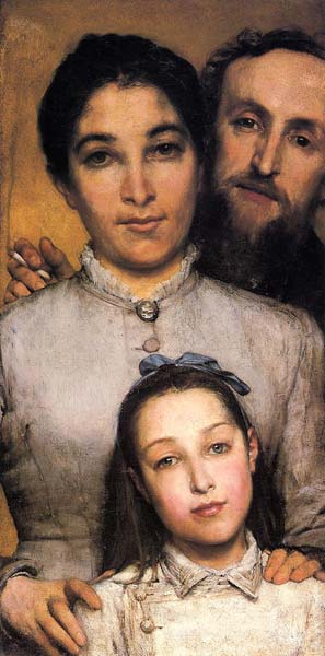 Portrait of aime jules dalou his wife and daughter 1876, Alma Ta - Click Image to Close
