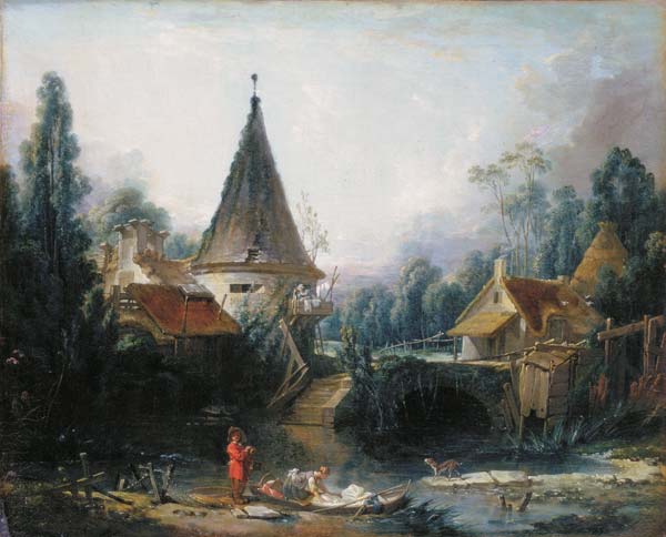 Landscape near beauvais early 1740 by Francois Francois Boucher - Click Image to Close