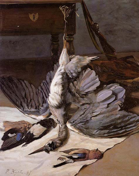 The heron by Frederic Bazille - Click Image to Close