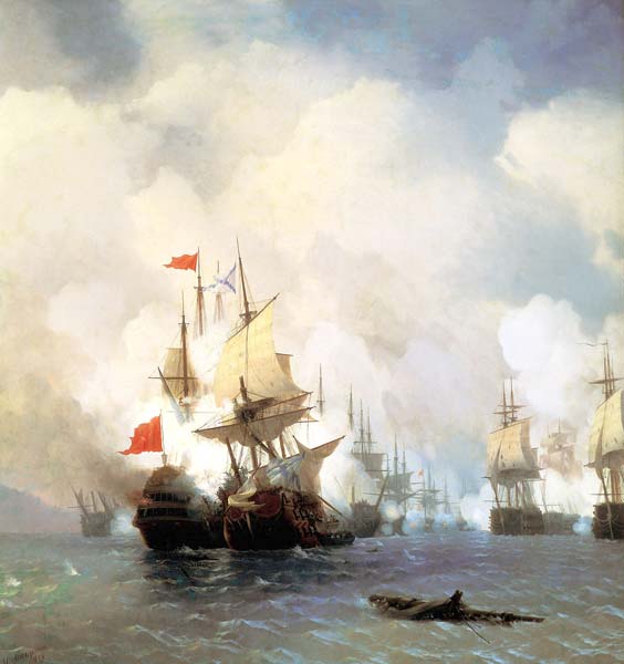 Battle of chios on 24 june 1770 1848, Ivan Aivazovsky - Click Image to Close