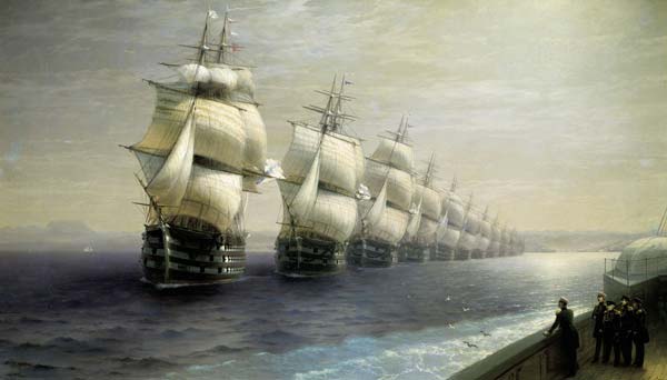 Parade of the black sea fleet, Ivan Aivazovsky - Click Image to Close