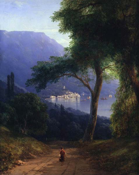 View from livadia 1861, Ivan Aivazovsky - Click Image to Close