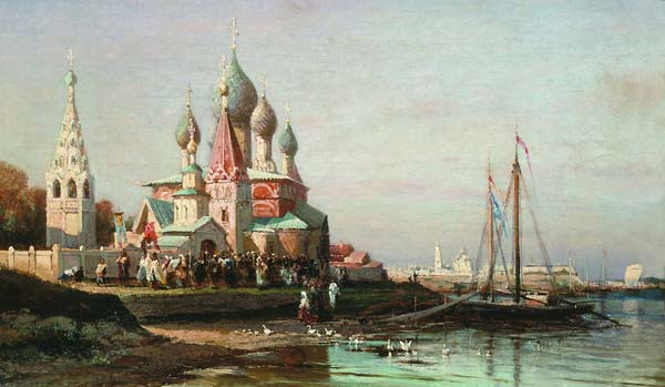 Easter procession in yaroslavl 1863 - Click Image to Close