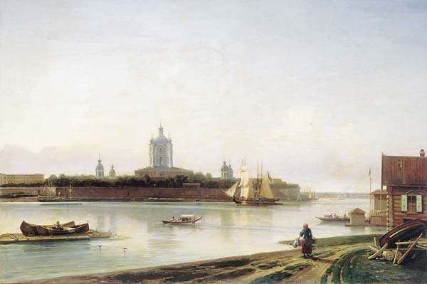 Smolny as seen from bolshaya okhta - Click Image to Close
