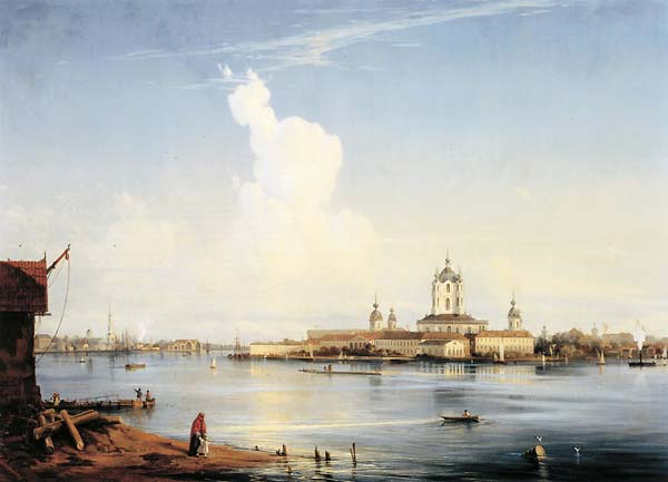 Smolny as seen from bolshaya okhta 1852 - Click Image to Close