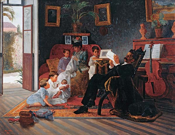 Scene of Adolfo Pinto?s Family - Click Image to Close