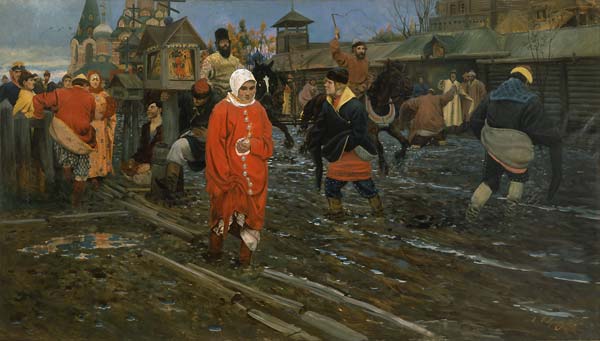 Seventeenth Century Moscow Street on a Public Holiday - Click Image to Close