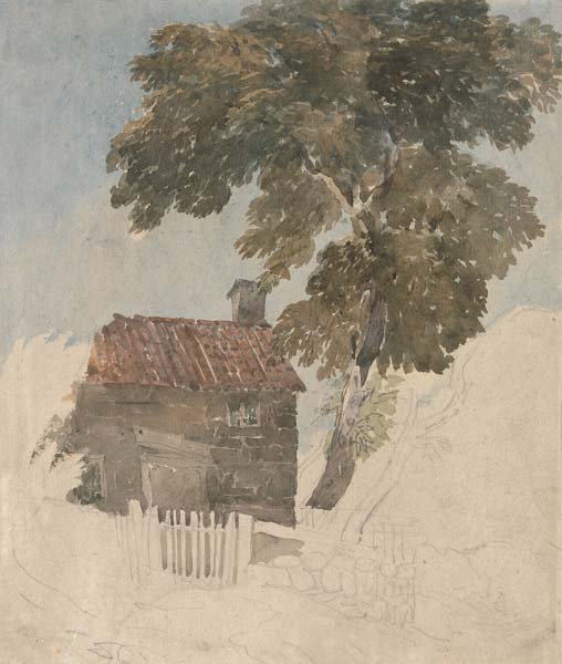 Cottage and Trees - Click Image to Close