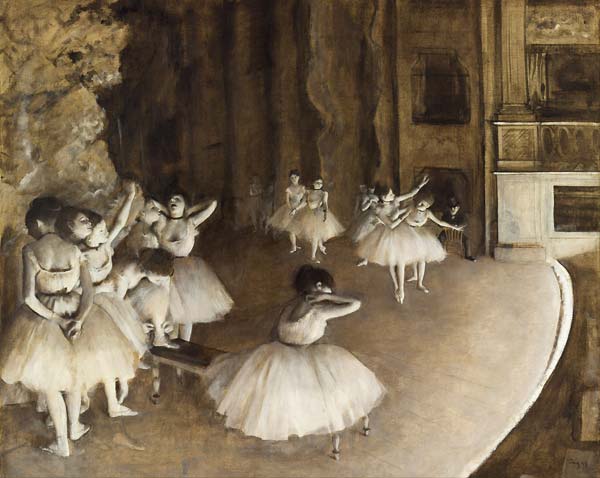 Ballet Rehearsal on Stage - Click Image to Close
