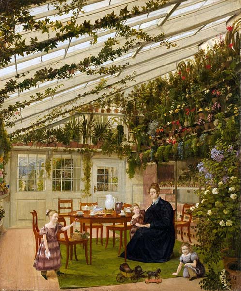 The family of mr westfal in the conservatory - Click Image to Close