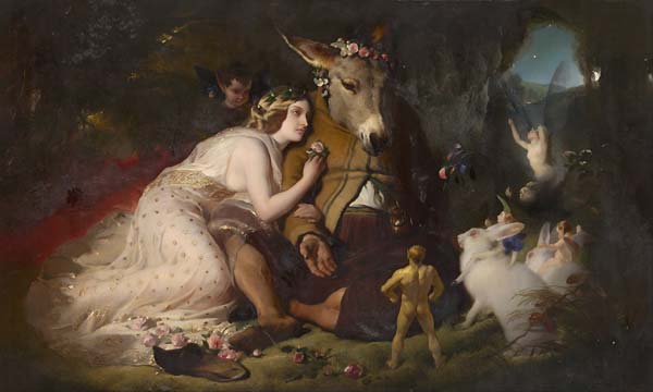 Scene from A Midsummer Night's Dream. Titania and Bottom - Click Image to Close