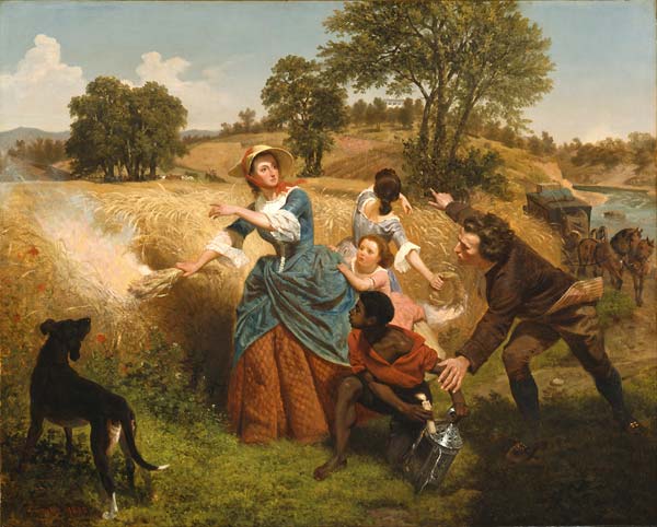 Mrs. Schuyler Burning Her Wheat Fields on the Approach of the Br - Click Image to Close