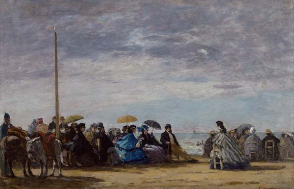 Eugene Boudin The beach - Click Image to Close
