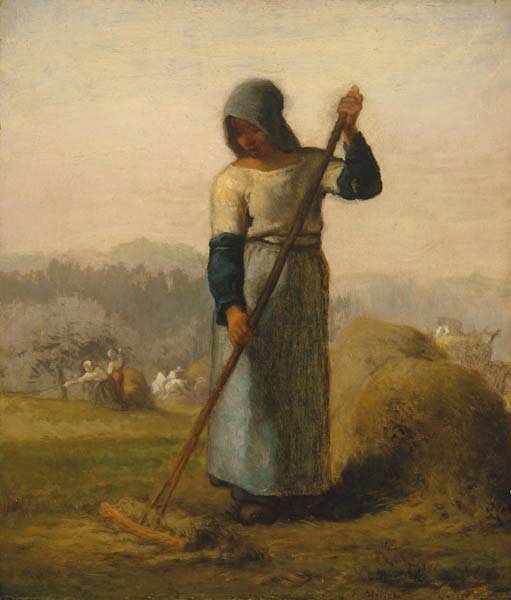 Woman with a rake - Click Image to Close