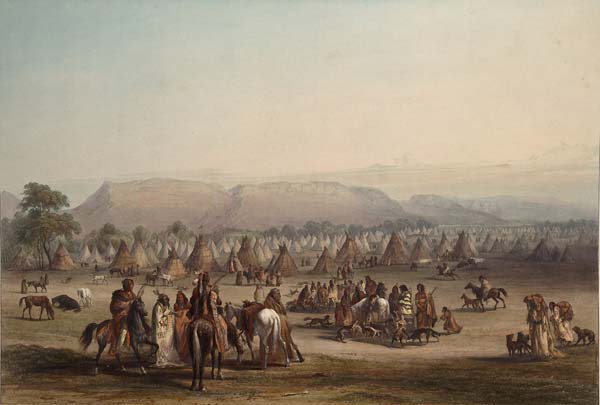 Encampment of the piekann indians - Click Image to Close