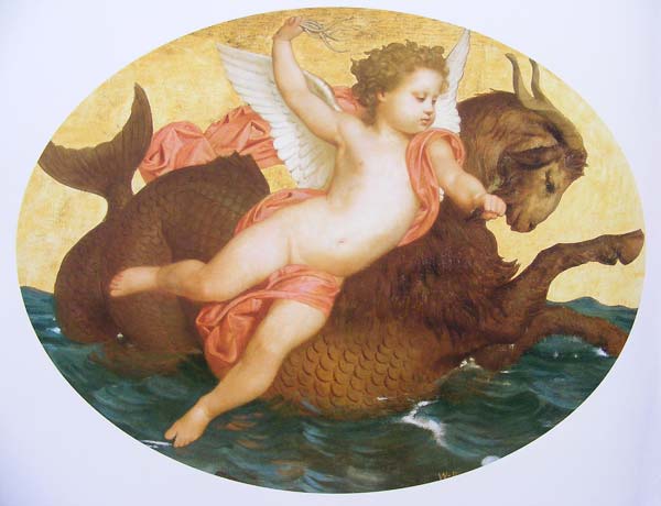 Cupid on a sea monster - Click Image to Close