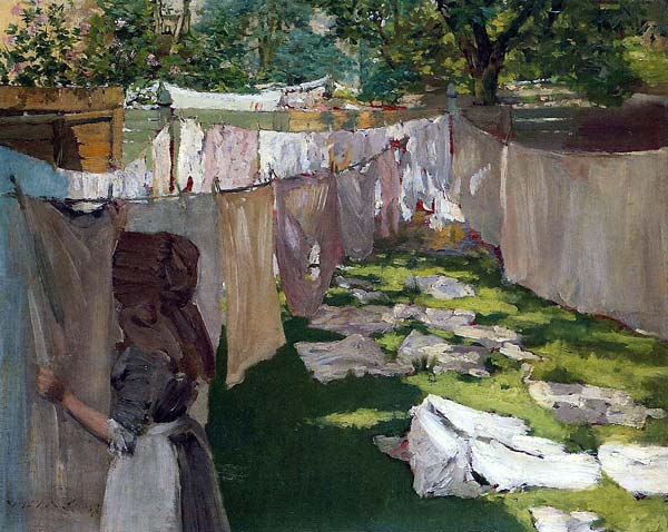 Wash day a back yard reminiscence of brooklyn - Click Image to Close