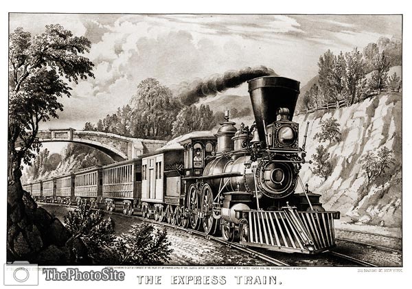 Express train art print - Click Image to Close