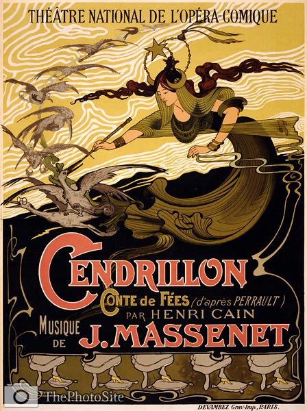 Poster for the opera Cendrillon by Jules Massenet - Click Image to Close